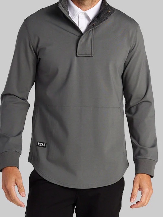 BYLT Basics Other - BYLT Fairway Pullover Mens Med Green Softshell Golf 1/4 Zip Mock Neck Magnetic